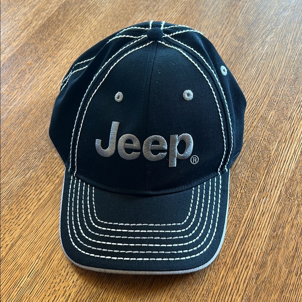 Jeep Black Hat with White Embroidery